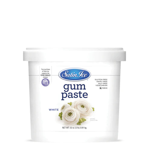 Pâte à gomme à rouler Blanc 1 kg - Satin Ice