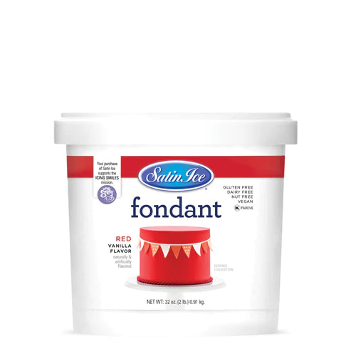 Fondant à la vanille rouge 1 kg – Satin Ice