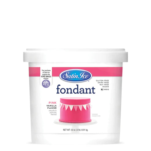 Fondant à la vanille rose 1 kg – Satin Ice