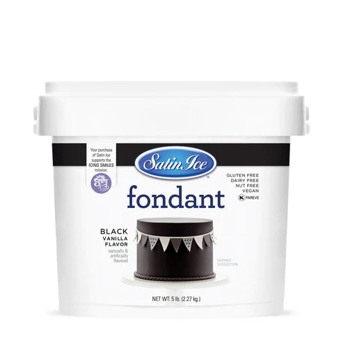 Fondant à la vanille noir 2,5 kg – Satin Ice