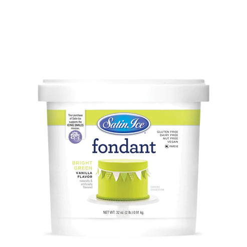 Fondant à gâteau Vert lime 1kg - Satin Ice