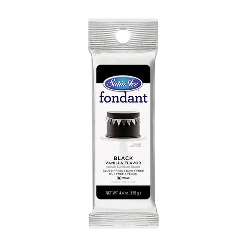 Fondant à la vanille noir 125 g – Satin Ice