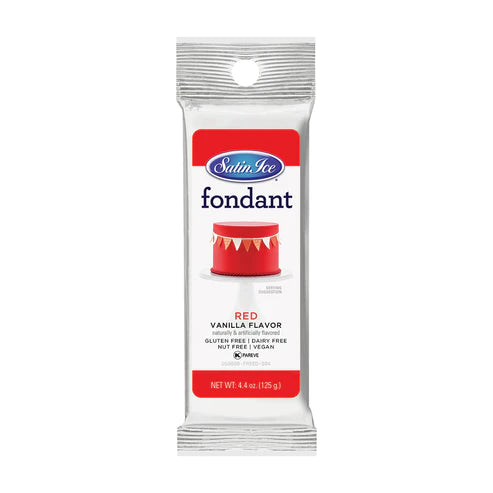 Fondant à la vanille rouge 125 g – Satin Ice