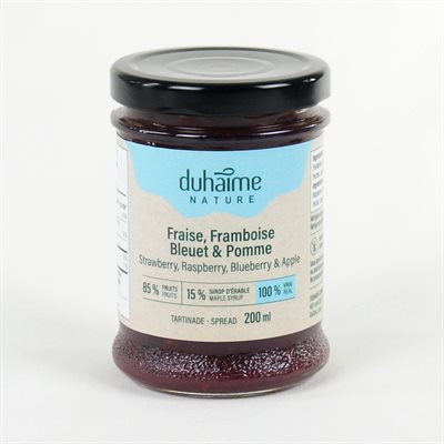 Strawberry, raspberry and blueberry spread 200ml - Passion d'ici