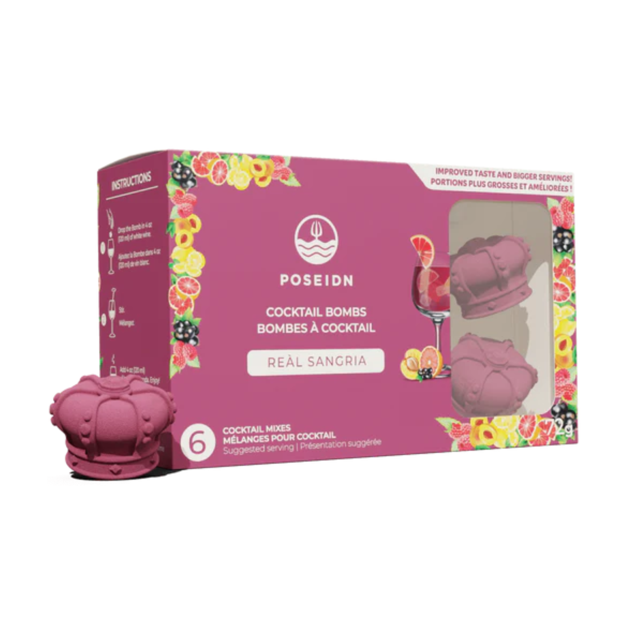 Ensemble de 6 bombes à cocktail Reàl Sangria - Poseidn