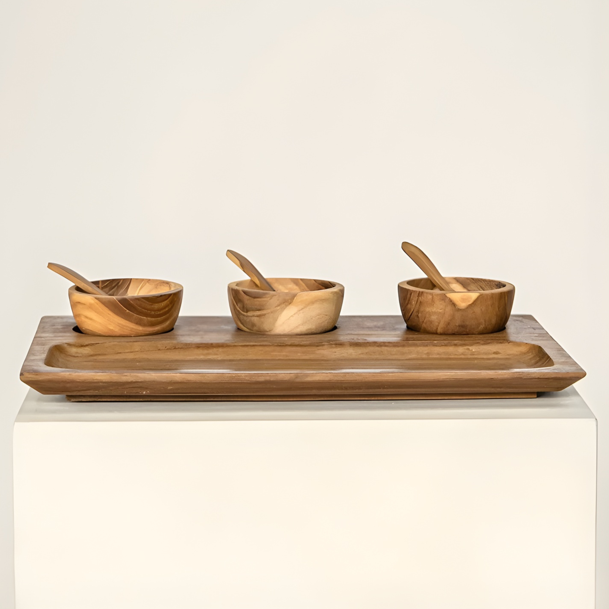 Planche apéro en bois de teck - Crusoë