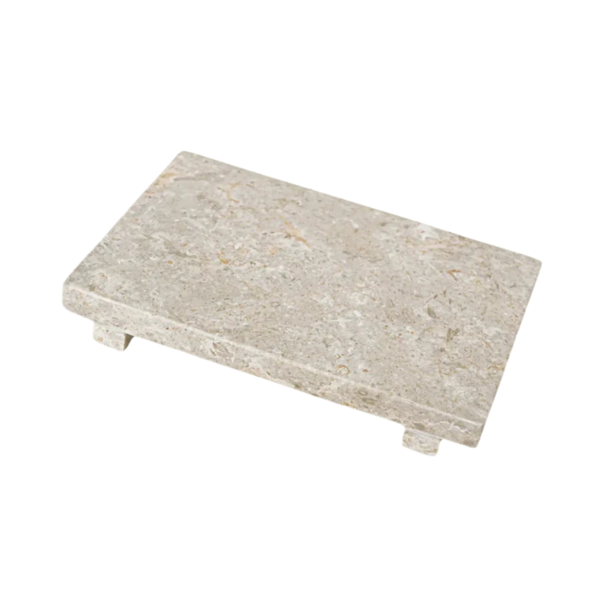 Plateau en marbre crème 27 cm - Crusoë