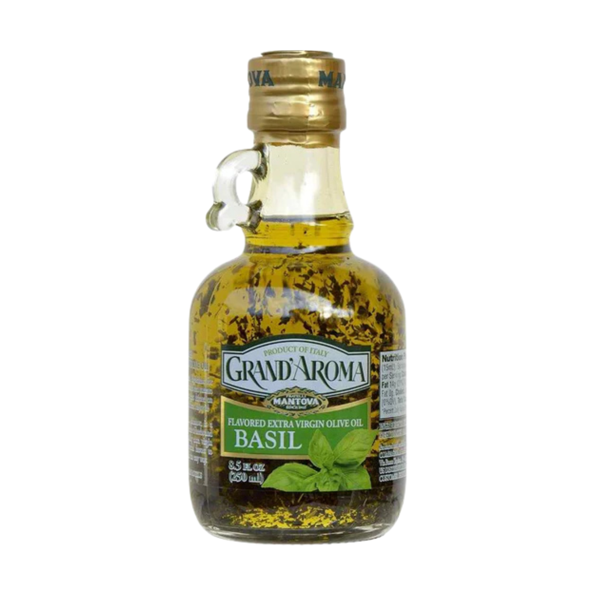 Huile d'olive extra vierge infusée au basilic 250 ml - Grand'Aroma Grand' Aroma