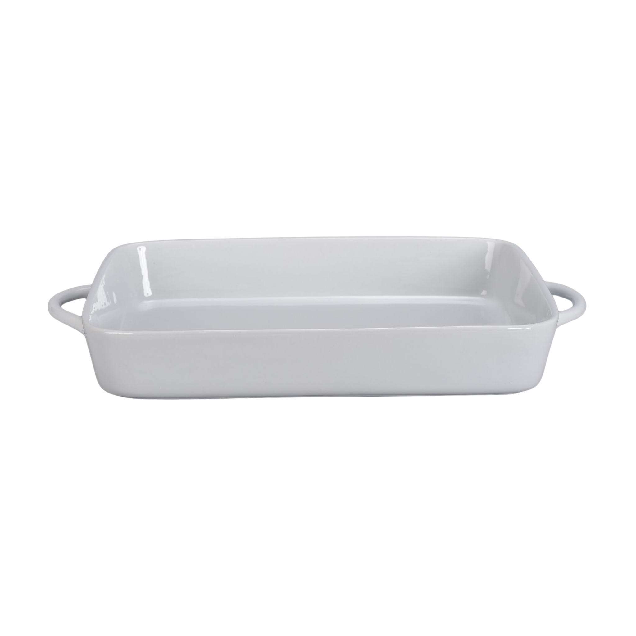 Plat de cuisson rectangulaire en porcelaine blanc - BIA
