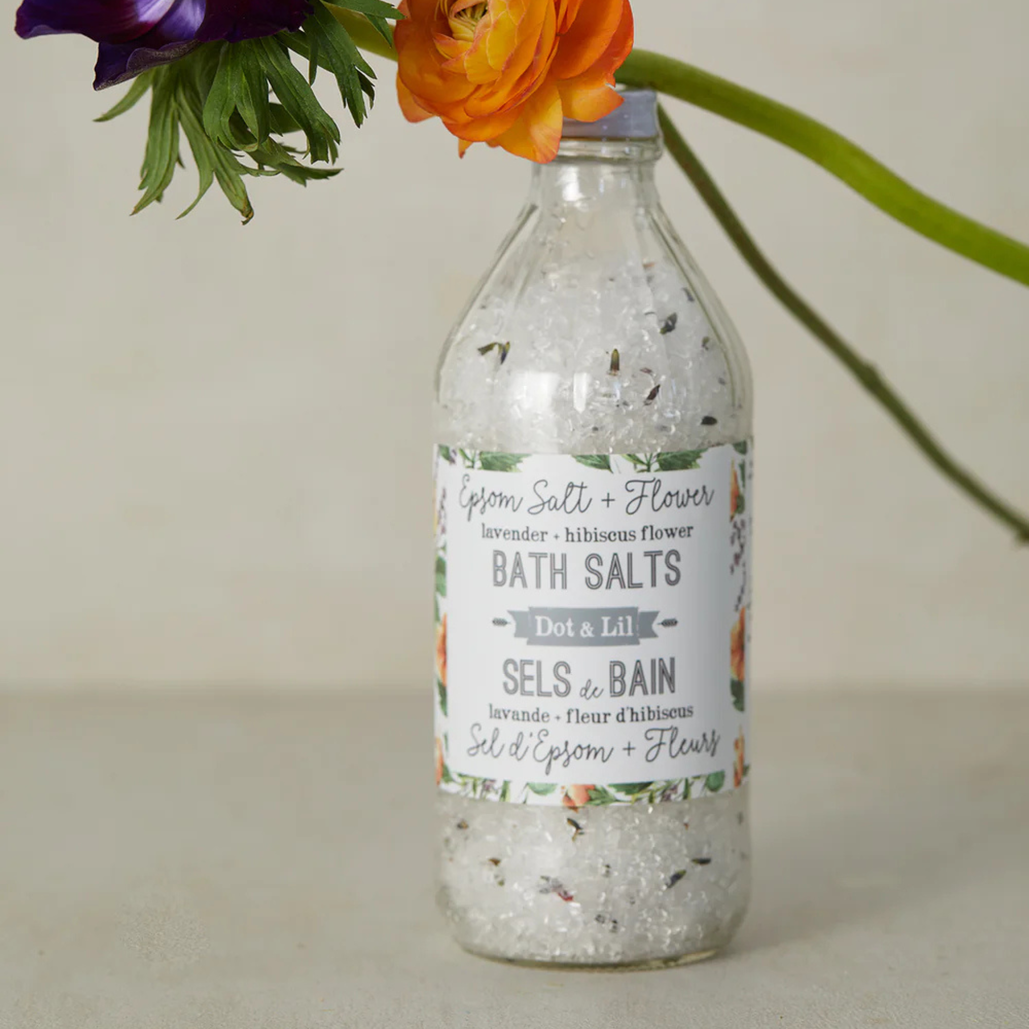 Sel de bain Lavande et fleur d'hibiscus - Dot & Lil