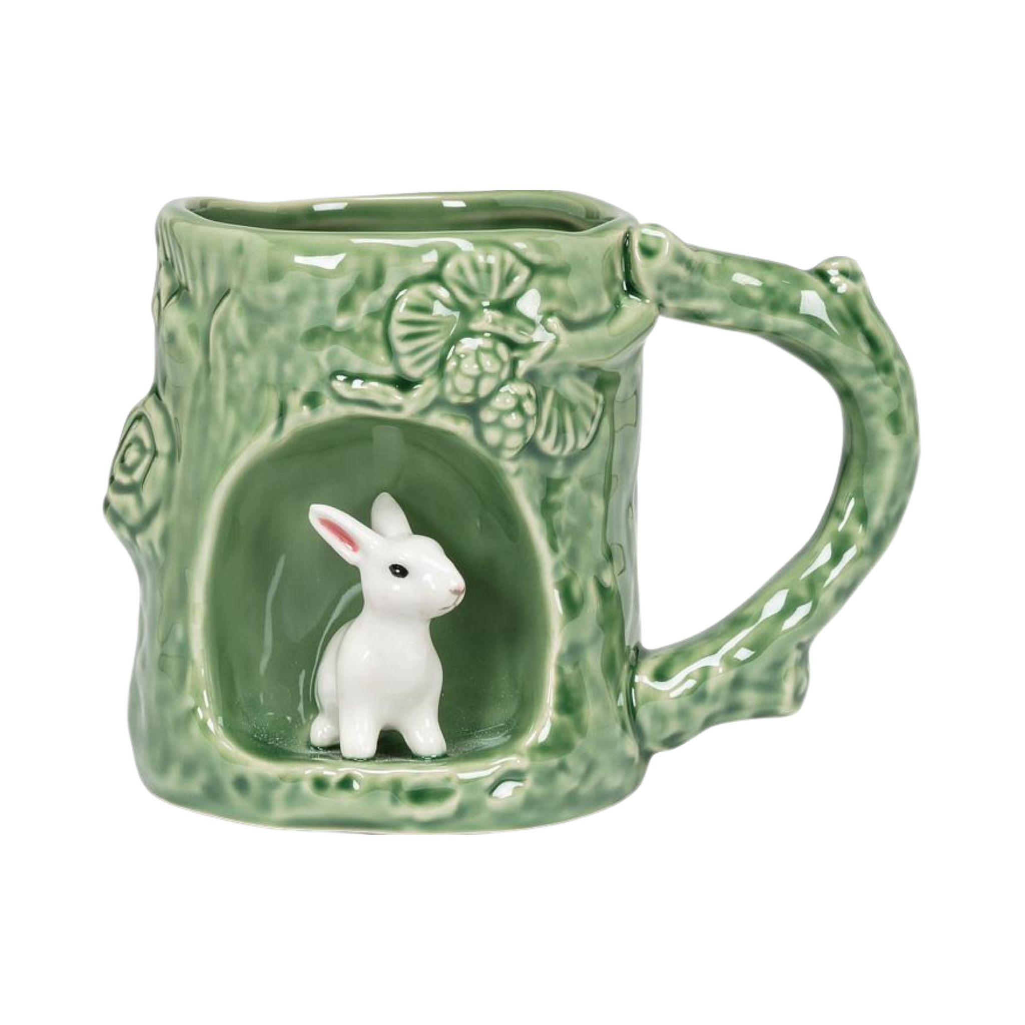 Tasse verte avec lapin 414 ml