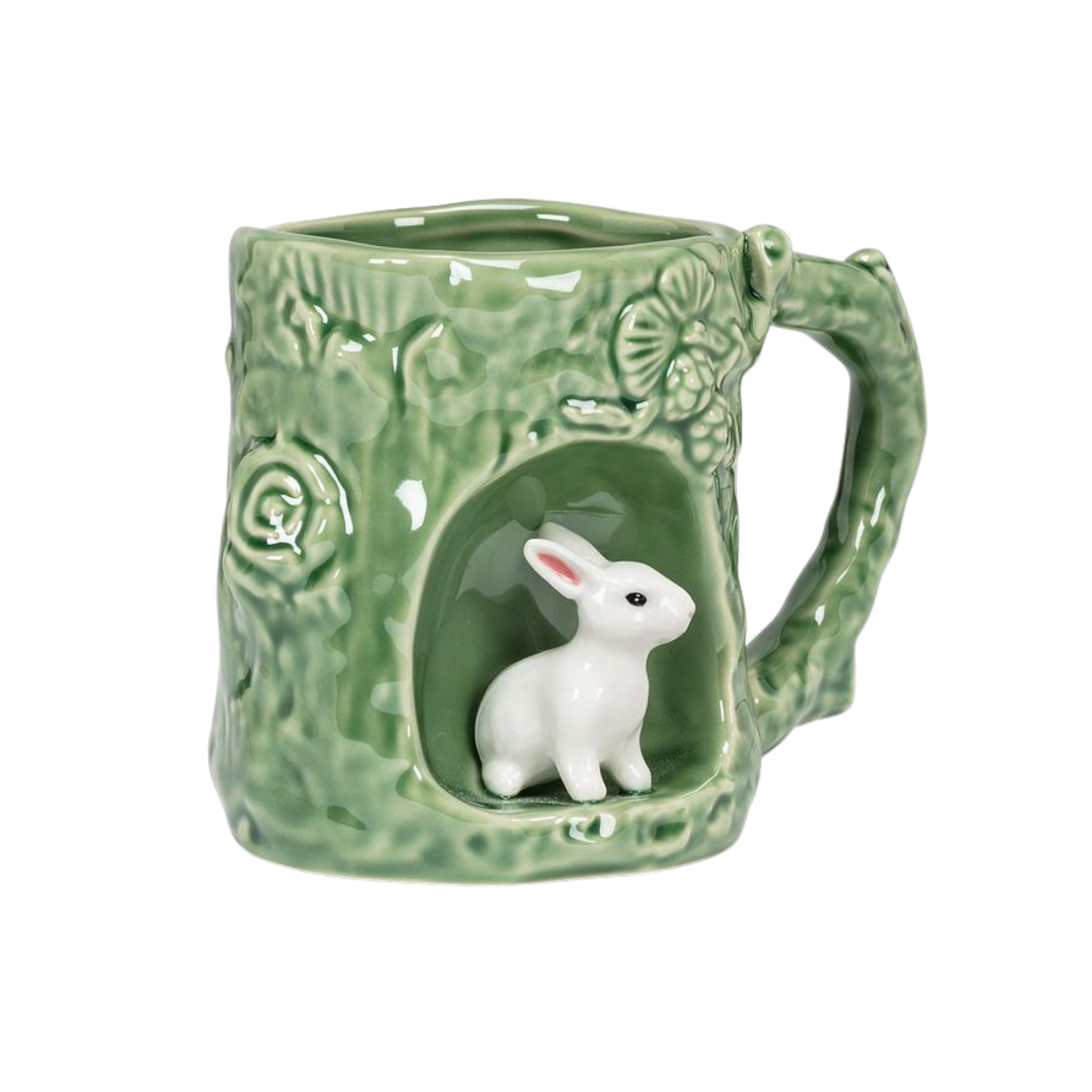 Tasse verte avec lapin 414 ml