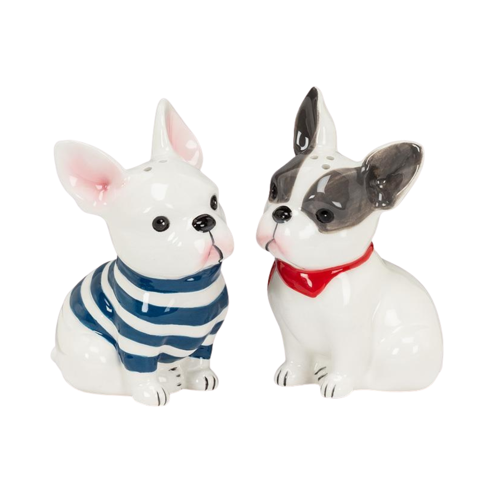 Ensemble de salière et poivrière bouledogue français