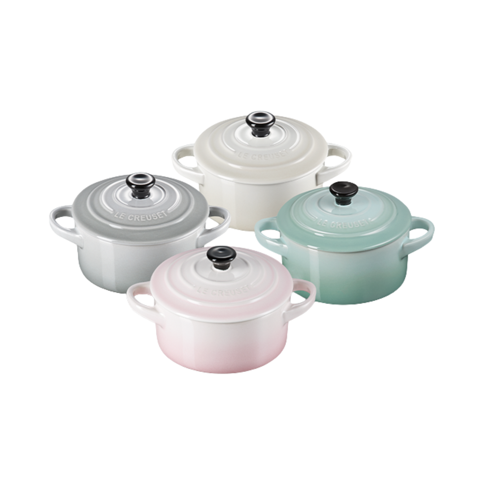 style le Creuset - mini-cocottes (20) - céramique émaillée style le Creuset - mini-cocottes (20) - céramique émaillée