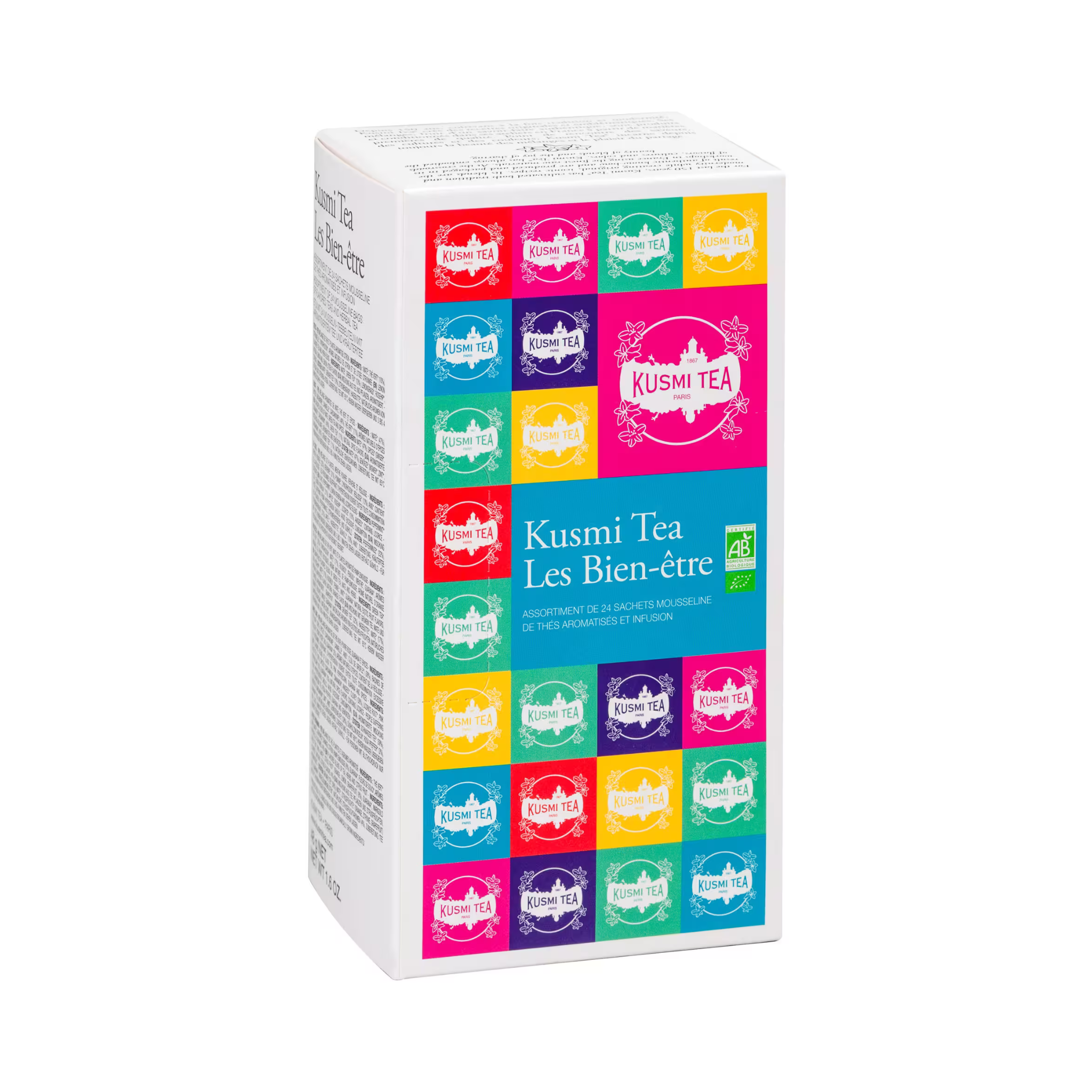 Coffret de 24 sachets de thés aromatisés et infusions Bien-être - Kusmi Tea