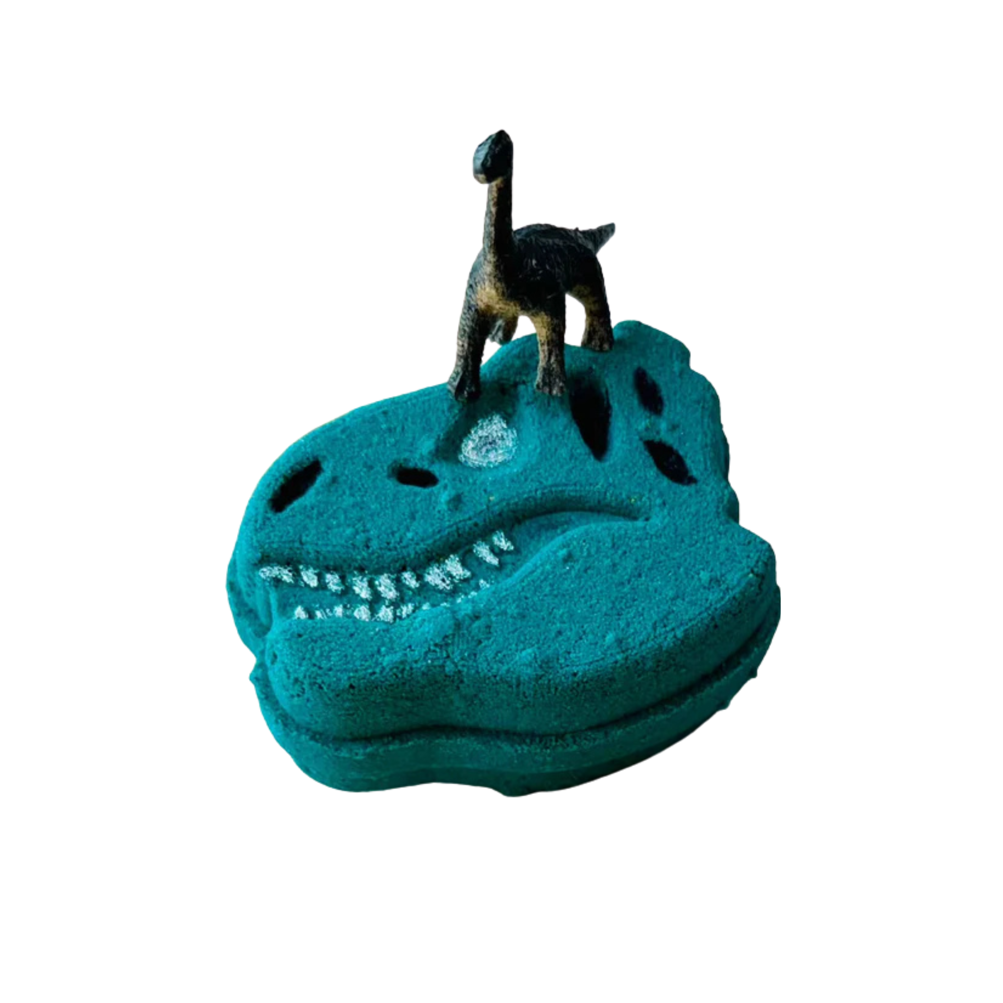 Bombe de bain moussante Coucou Dino avec mousse colorée parfumée et jouet surprise