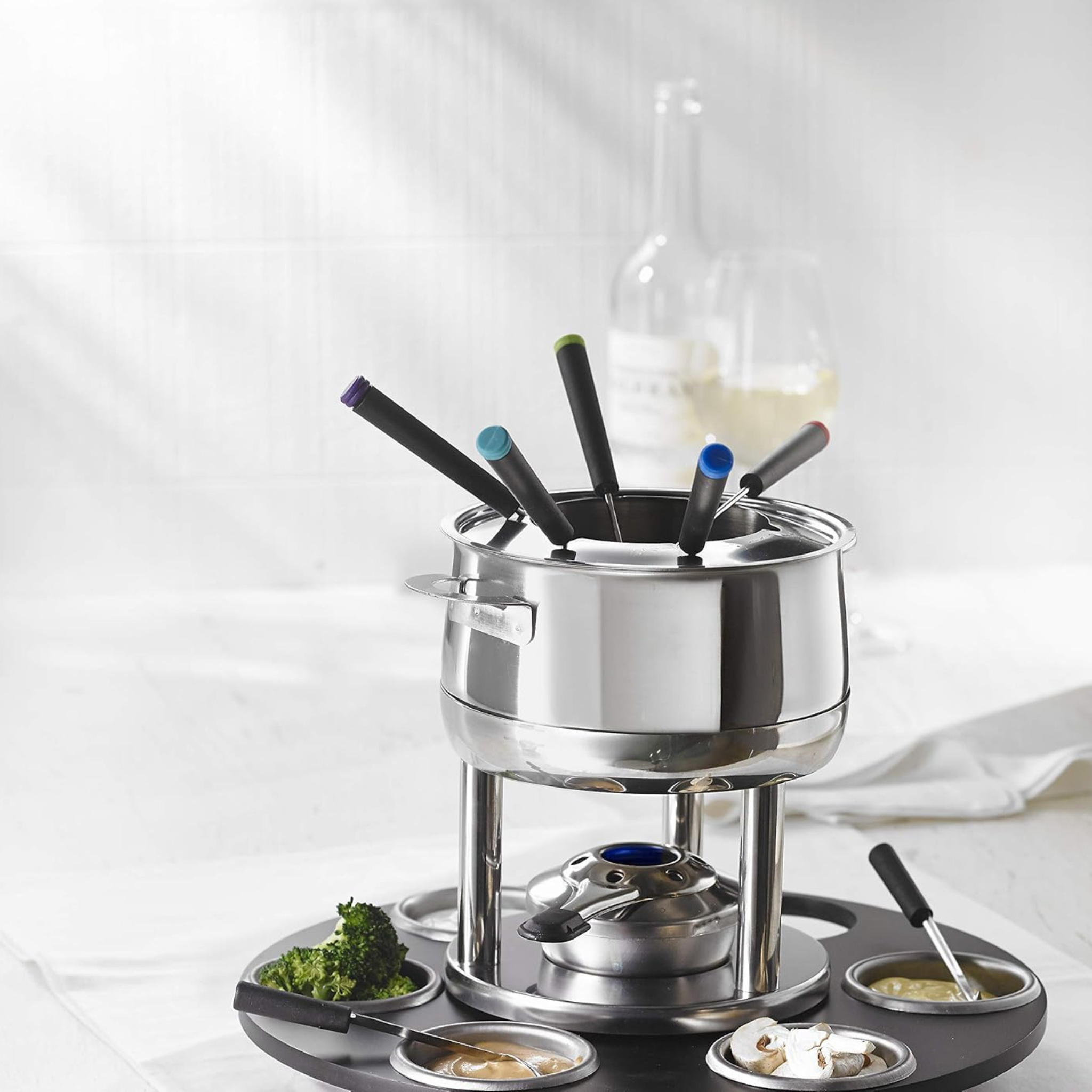 Ensemble de 6 fourchettes à fondue noires 24,5 cm - Trudeau