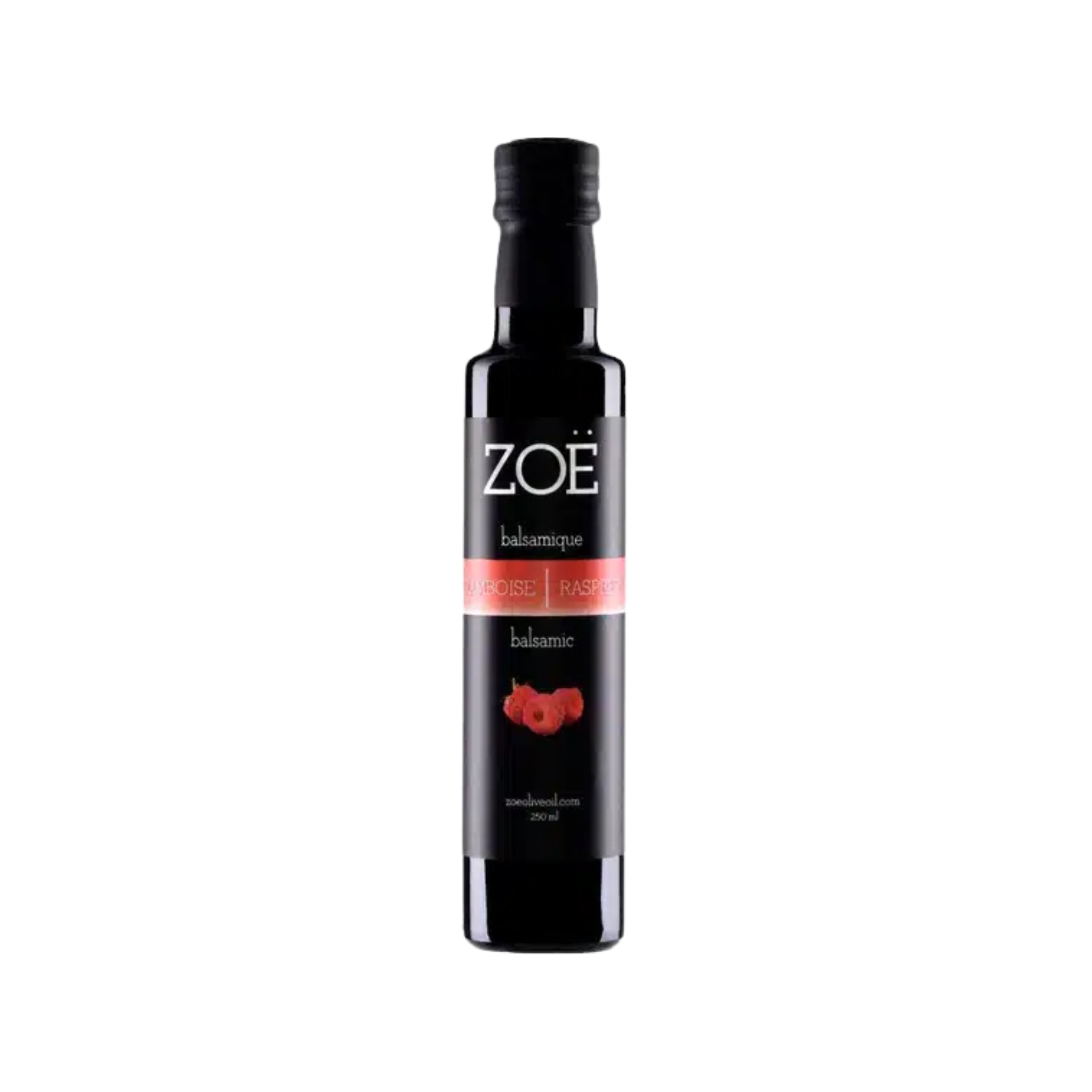 Vinaigre balsamique blanc infusé à la framboise 250 ml - Zoë