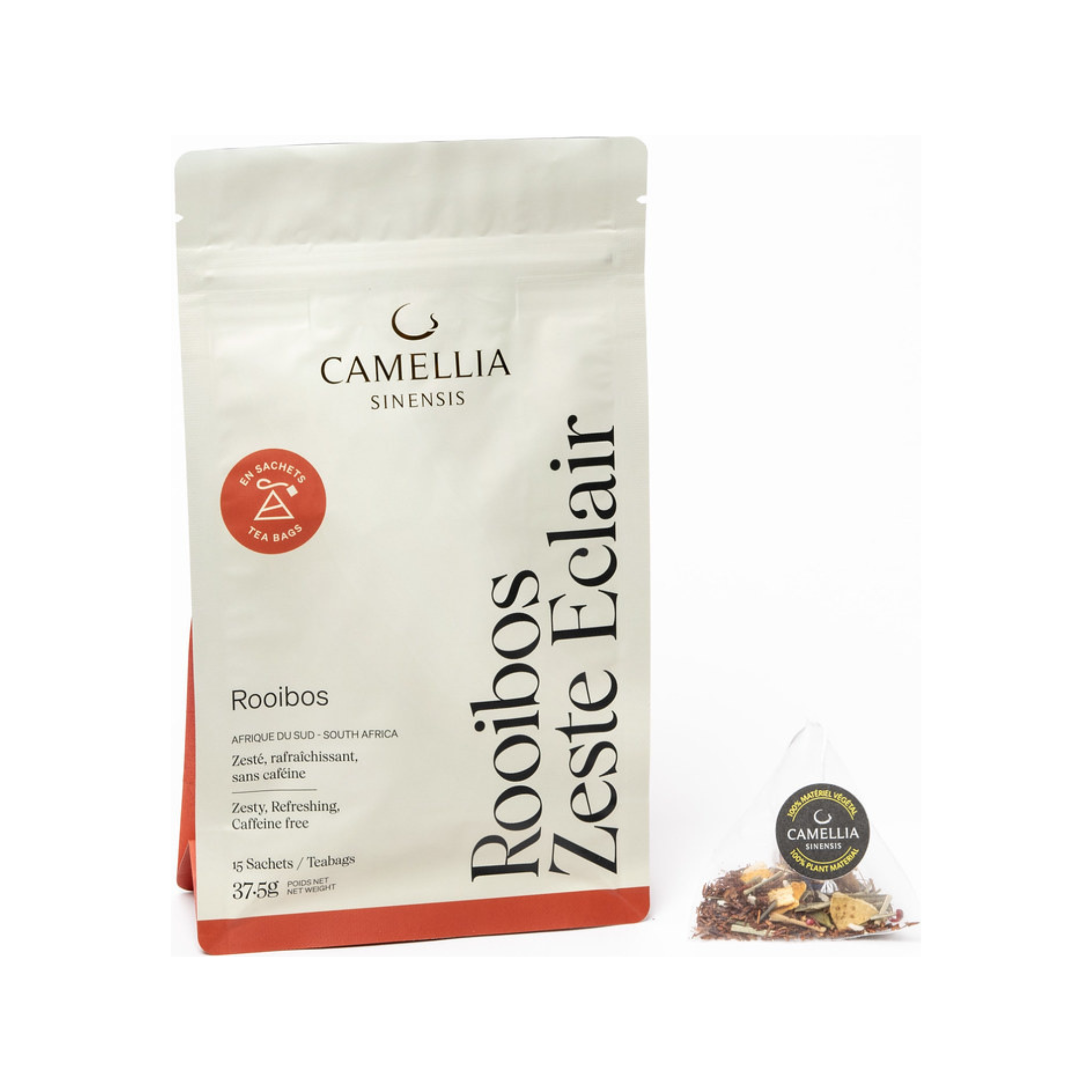 Sac de 15 sachets de thé Rooibos Zeste Éclair - Camellia Sinensis