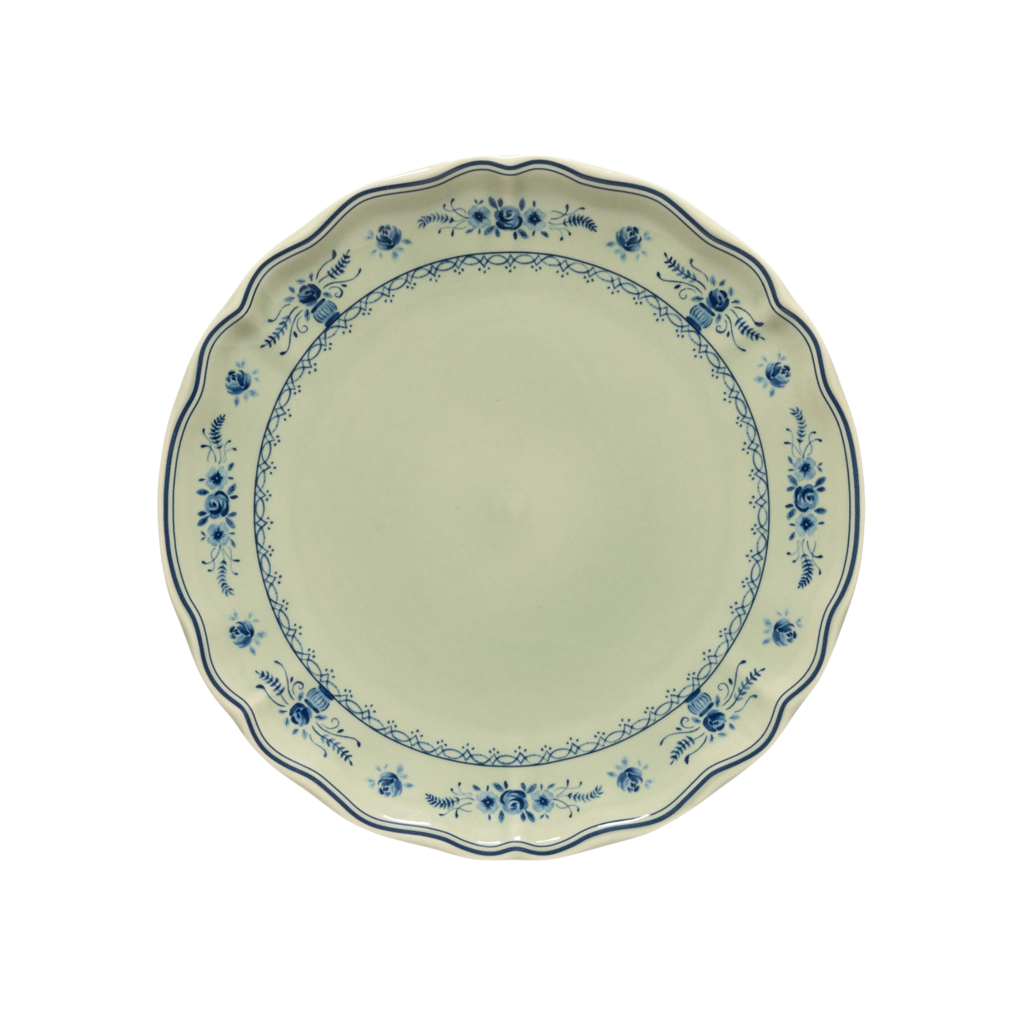 Assiette à dîner Vila olive et bleue 27 cm