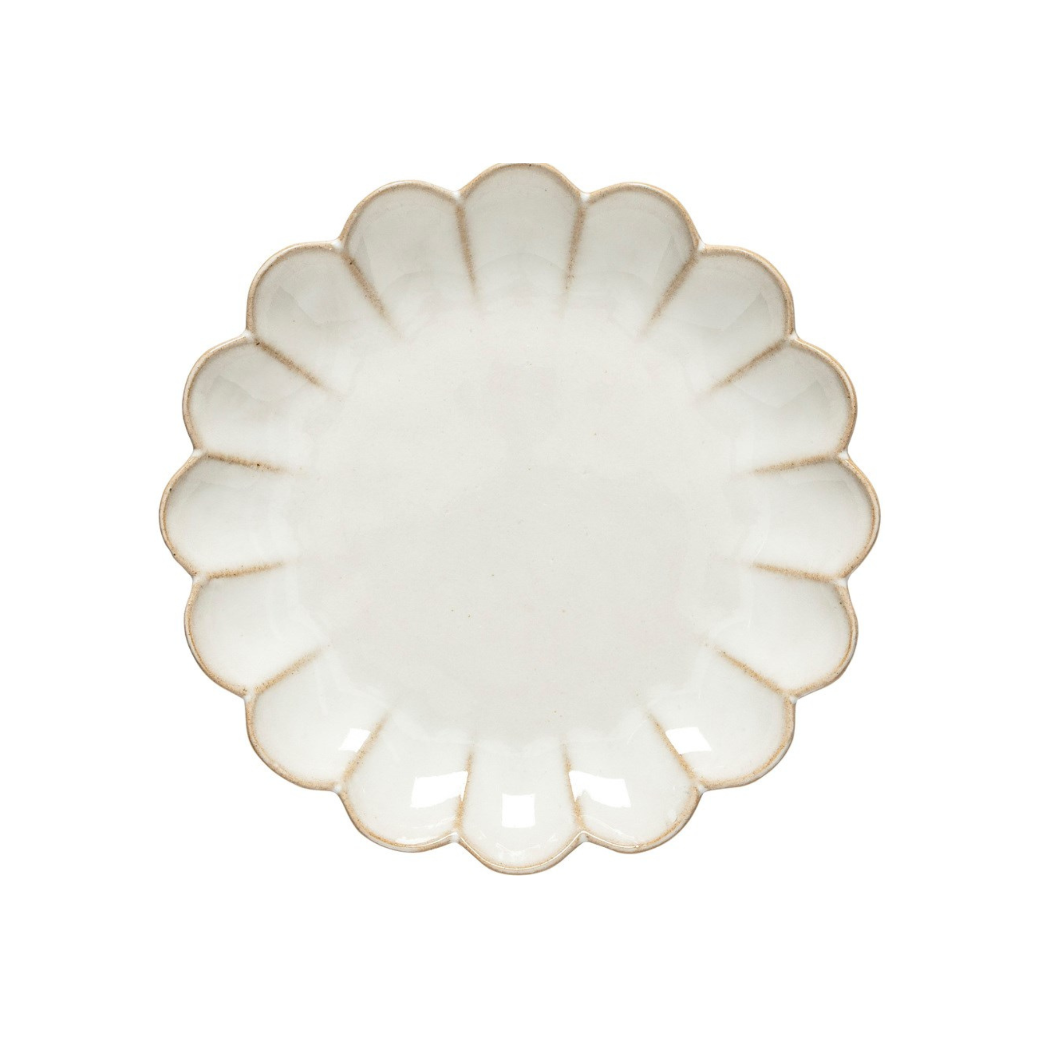 Assiette à apéritif en grès recyclé Marrakesh sable blanc 19 cm - Costa Nova