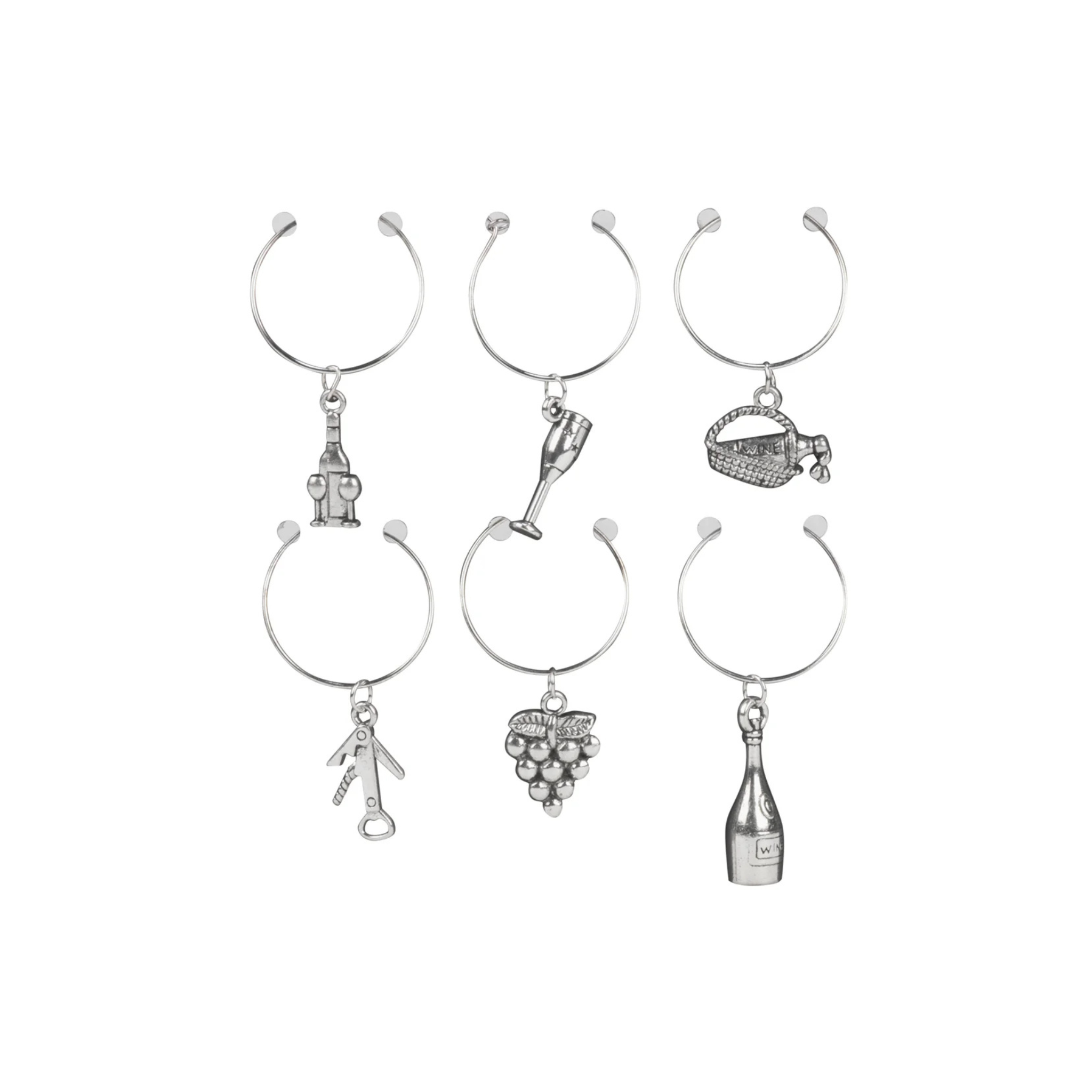 Ensemble de 6 marques-verres argent - Ko&Co