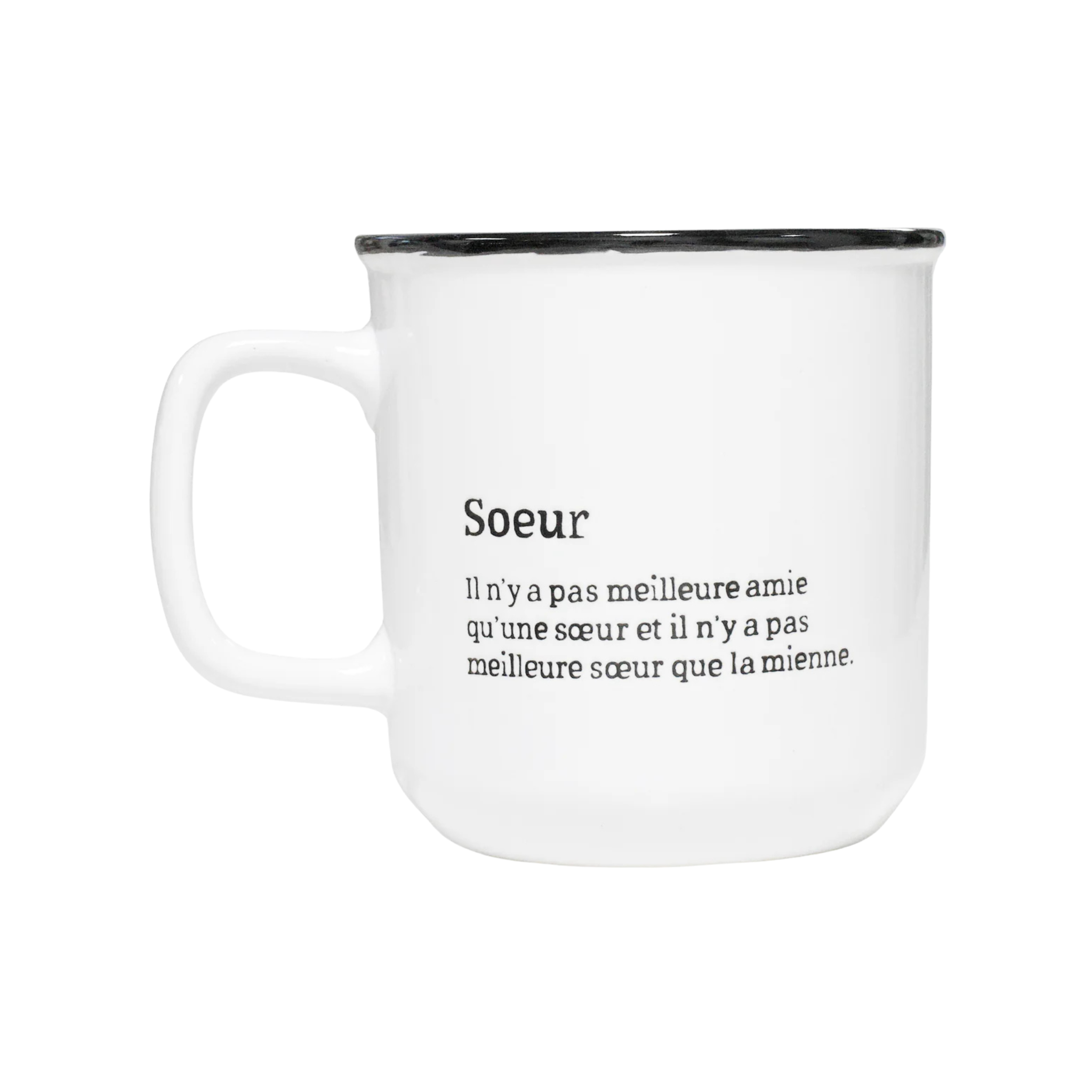 Tasse intérieur coloré "Soeur" 560 ml - Ko&Co