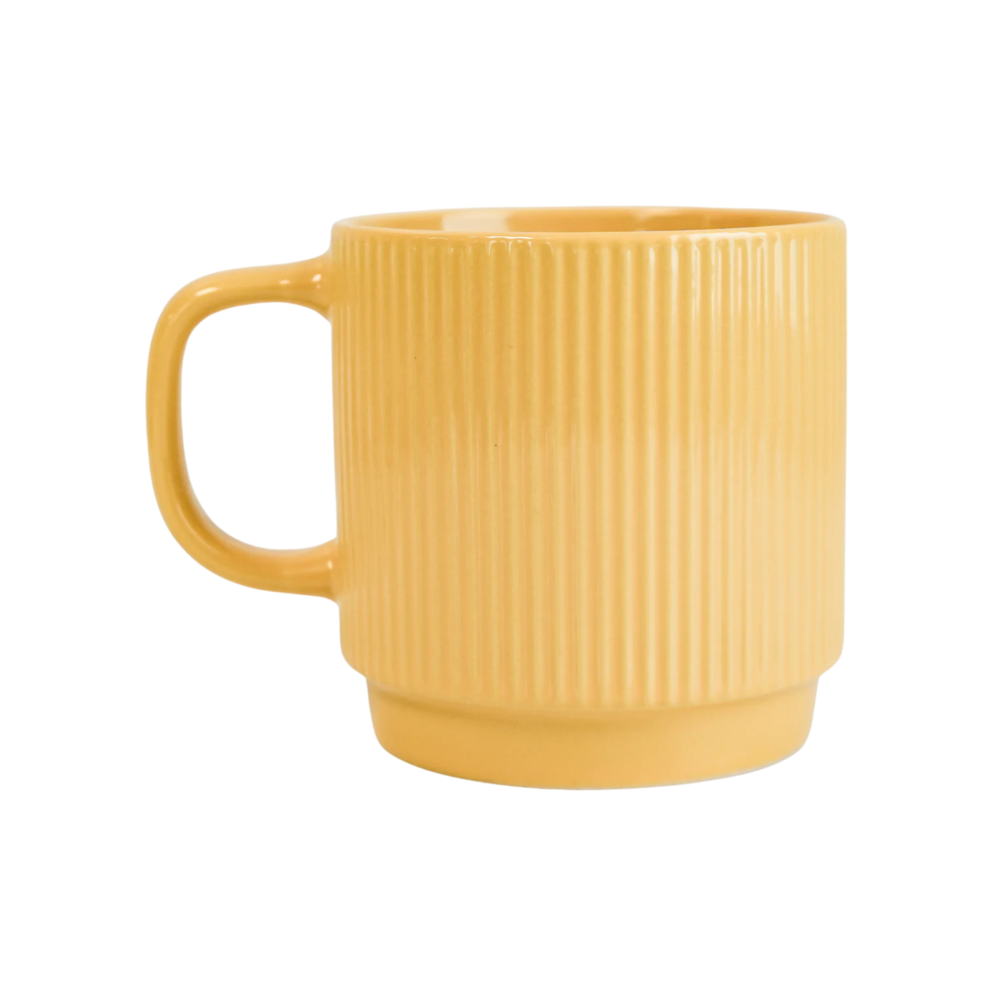 Tasse striée empilable jaune 400 ml - Ko&Co