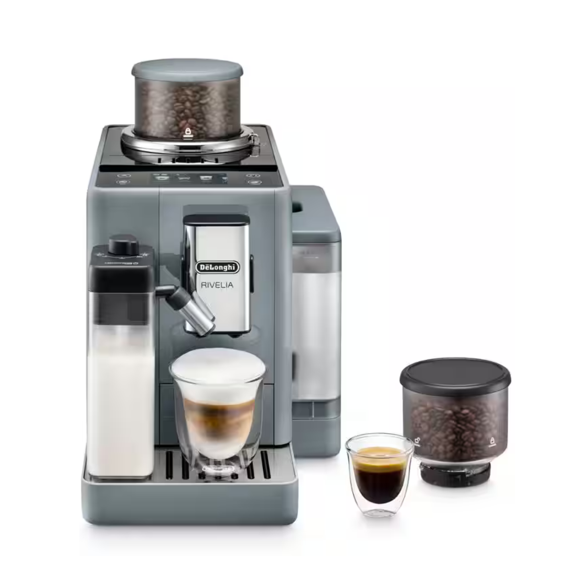Machine à café automatique Rivelia grise pierre - De'Longhi
