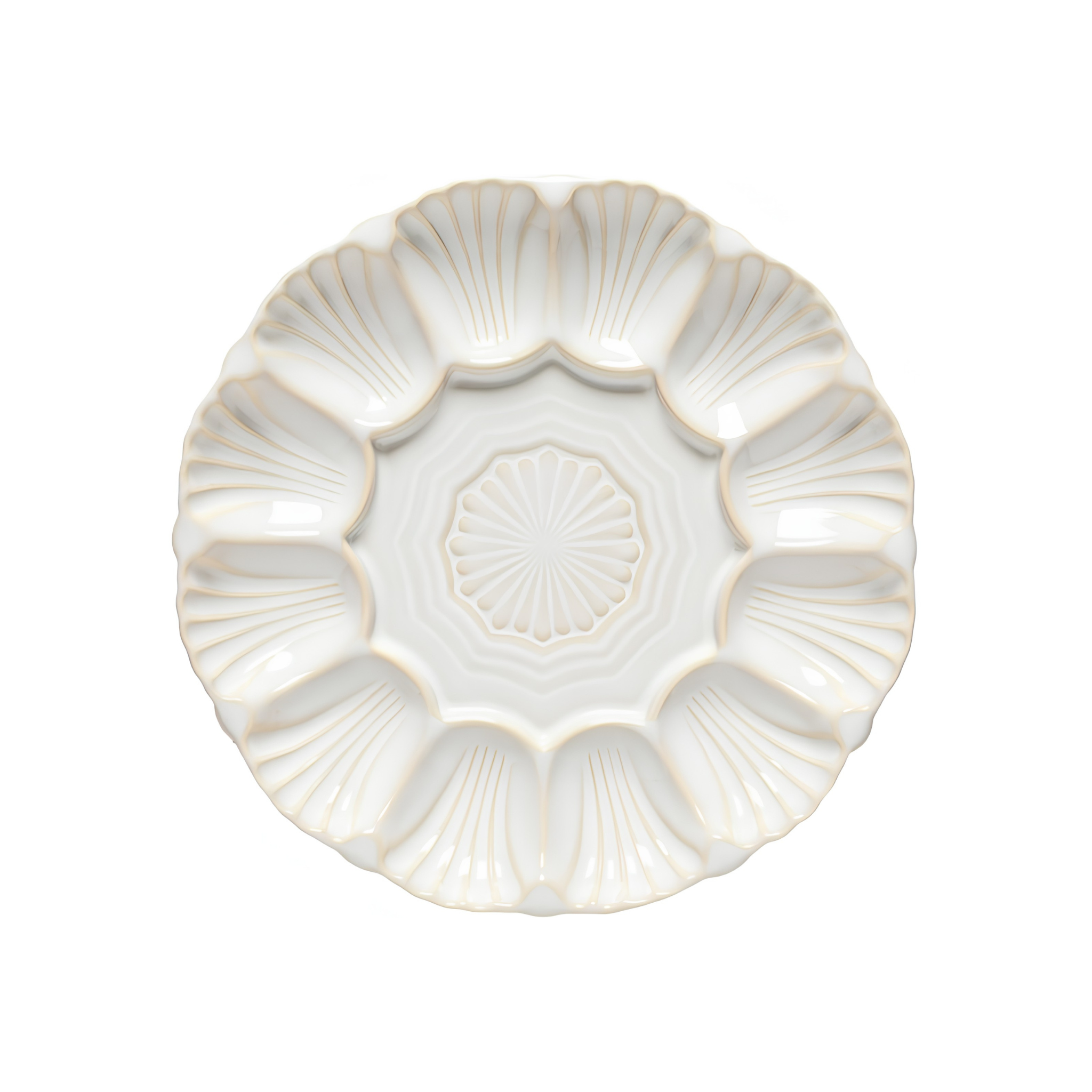 Assiette de service Cristal blanche 24 cm - Costa Nova