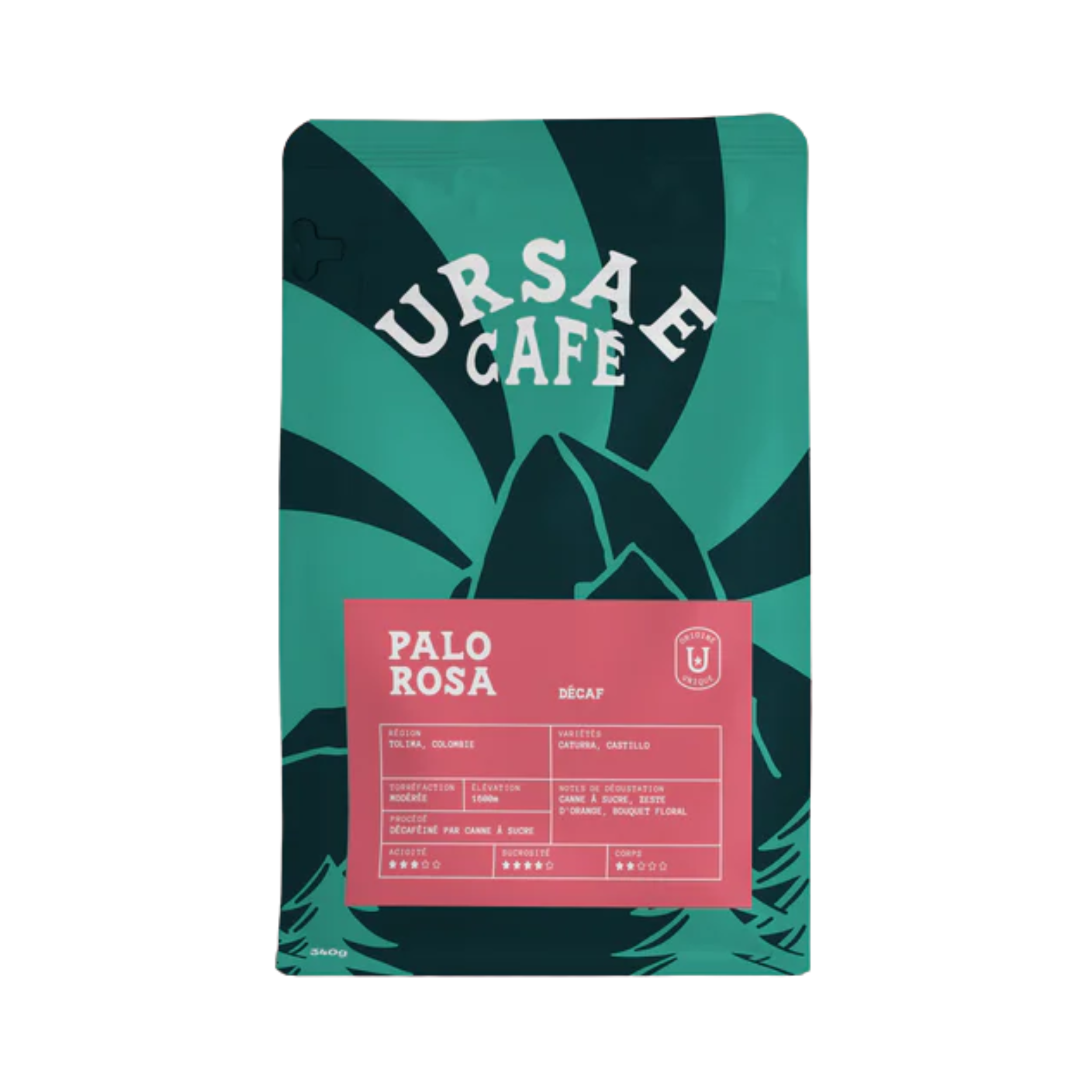Café en grains décaféiné Palo Rosa 2 kg - Ursae