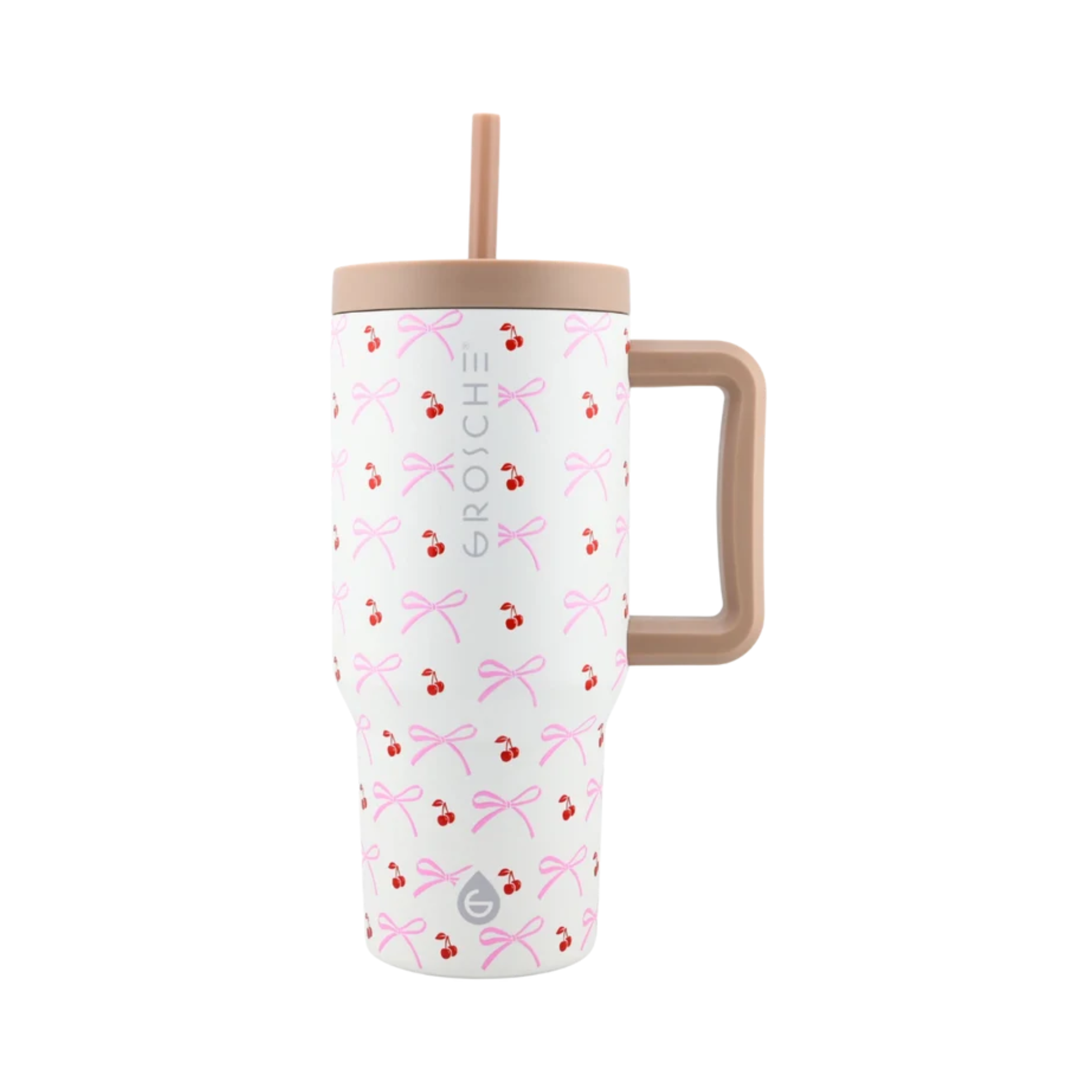 Tasse isotherme ASPEN cerises et boucles 946 ml - Grosche