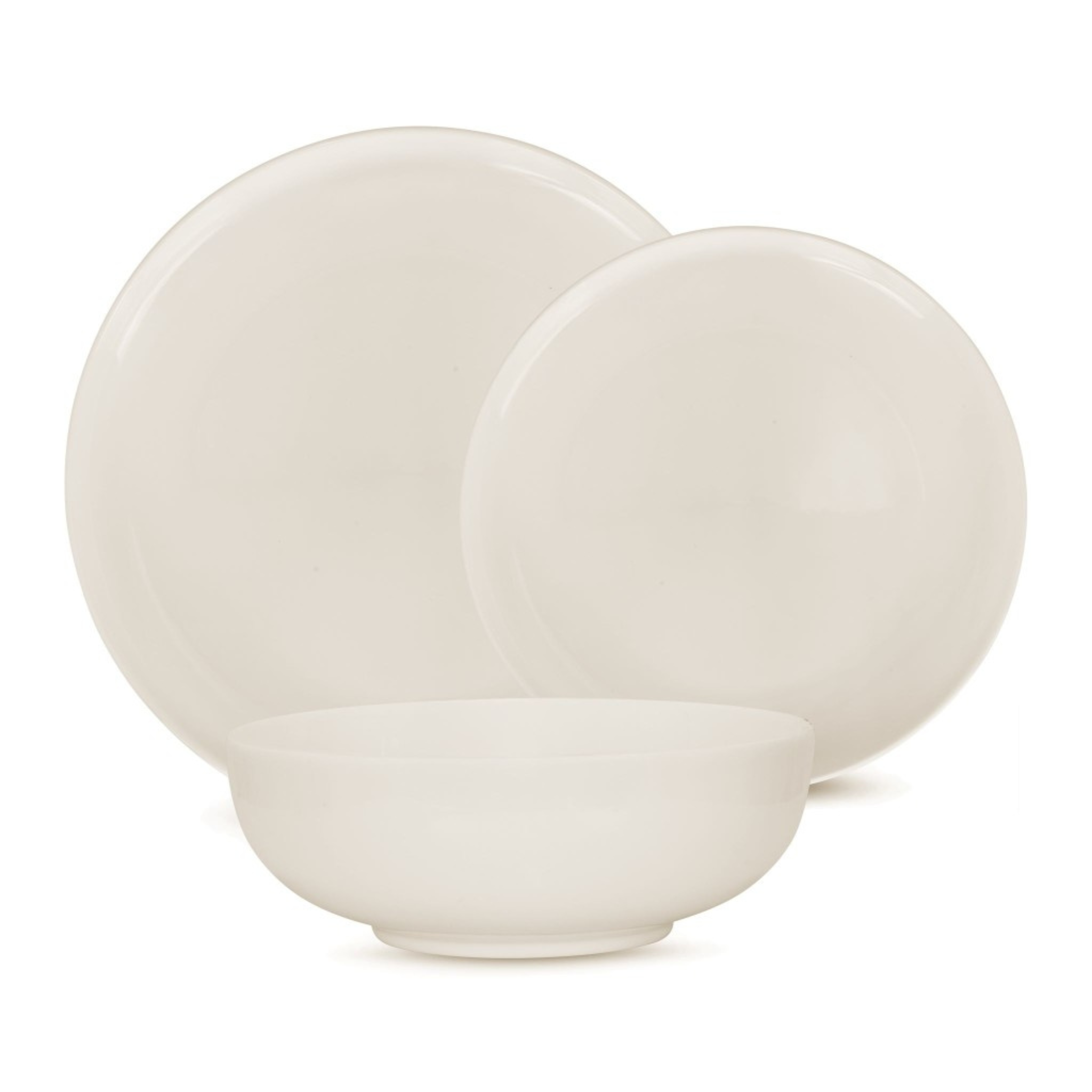 Ensemble de vaisselle en porcelaine Bistro crème 12 pièces - Brilliant