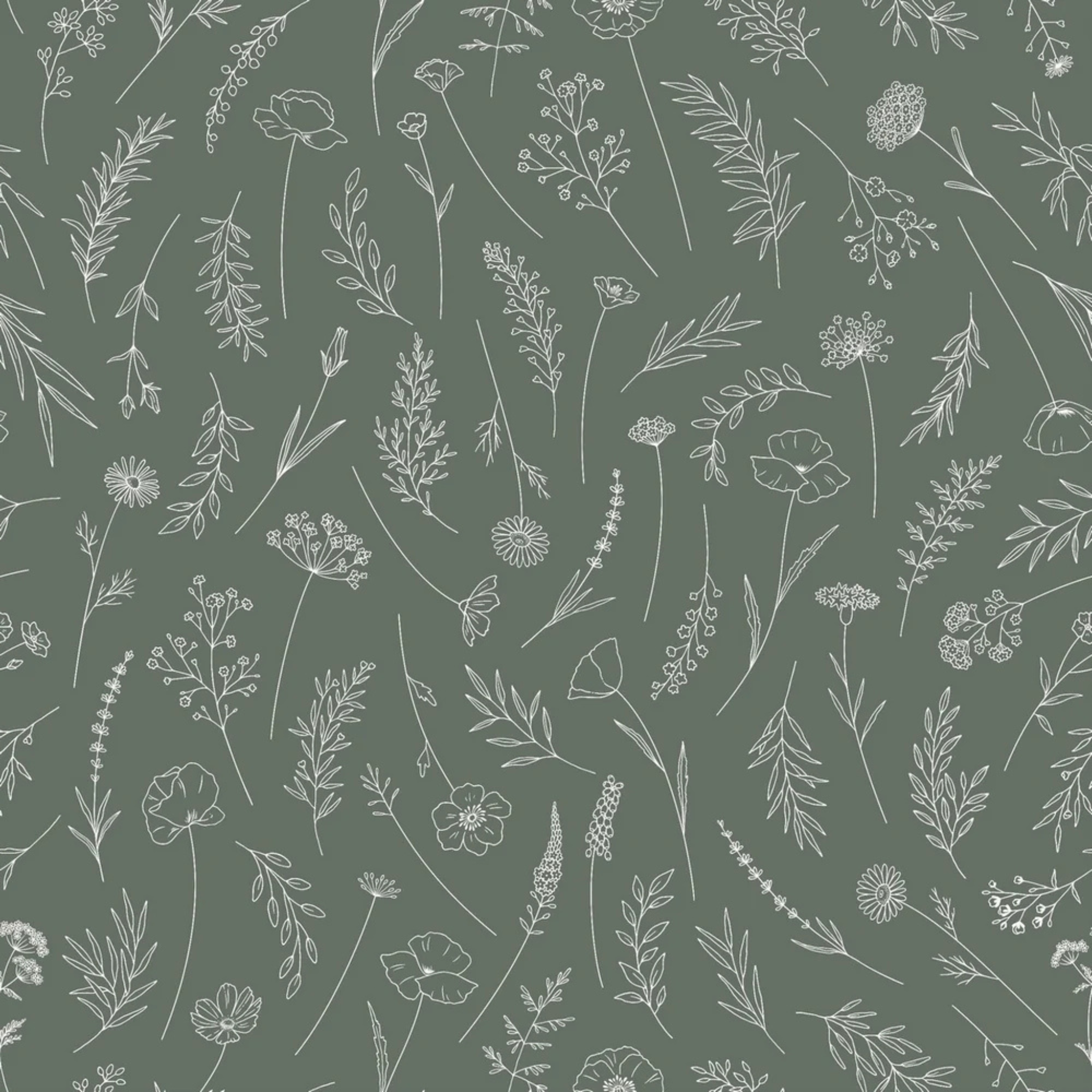 Brunelli - Megan Green Floral Tablecloth 54 x 72 in