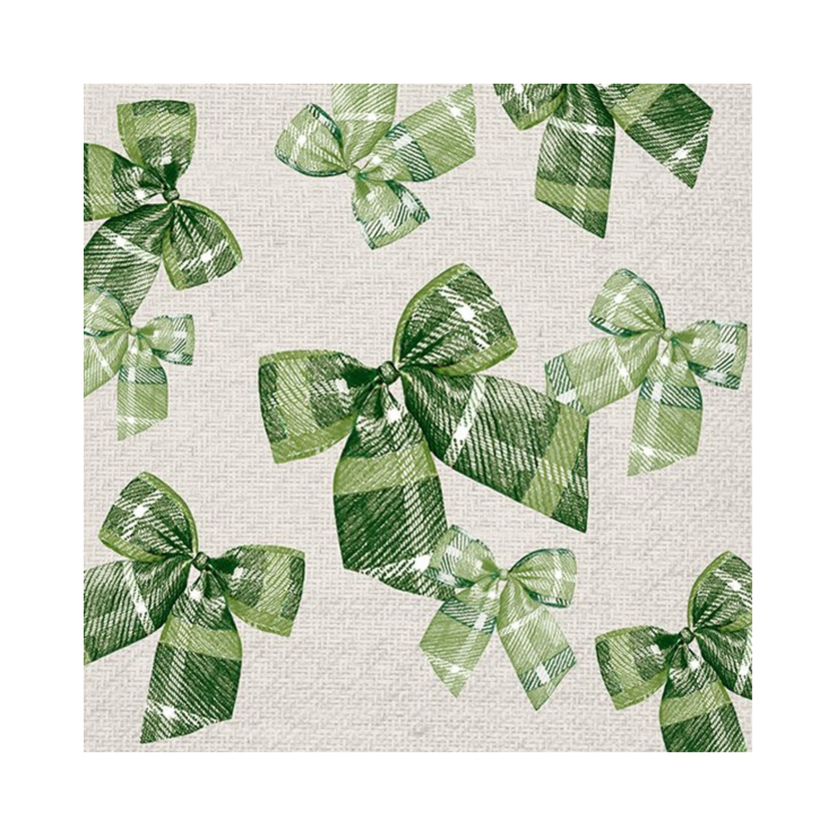 Ensemble de 20 serviettes en papier Nœuds verts