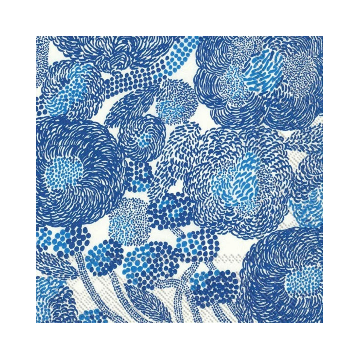 Ensemble de 20 serviettes en papier Mynsteri bleu et crème - Marimekko