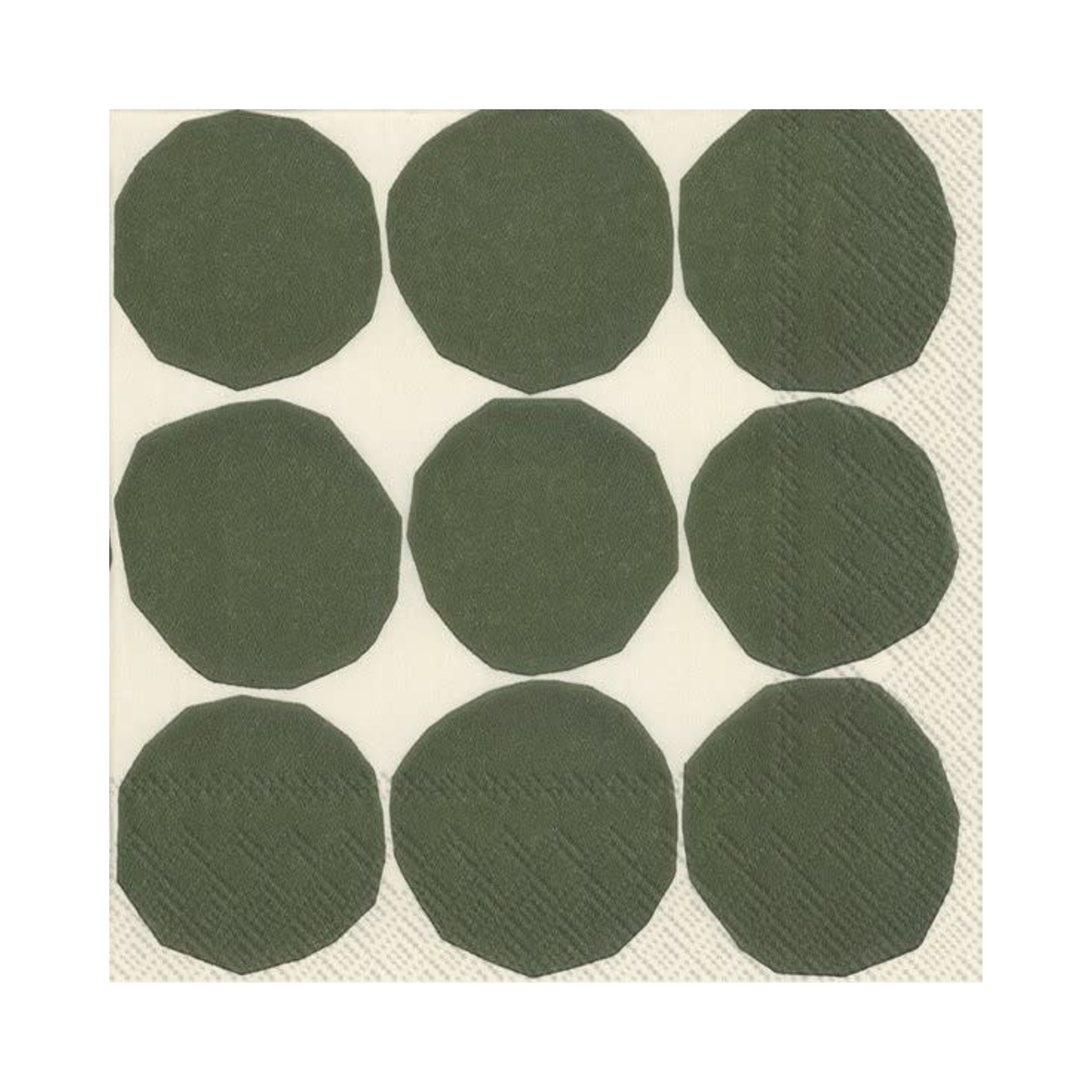 Ensemble de 20 serviettes en papier Kivet vert et blanc - Marimekko