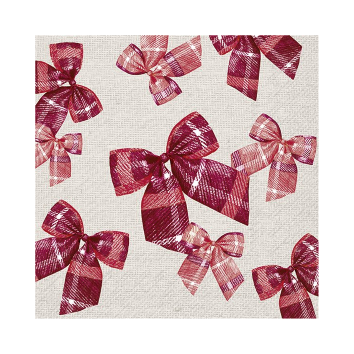 Ensemble de 20 serviettes en papier Nœuds rouges