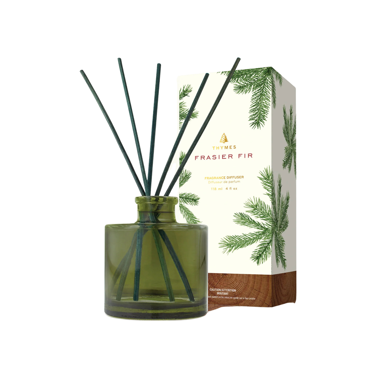 Petit diffuseur à bâtonnets Frasier Fir vert 118 ml – Thymes