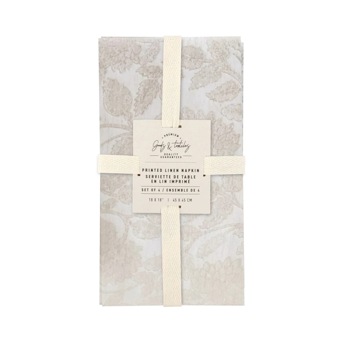 Ensemble de 4 serviettes de table Jacquard d'hiver