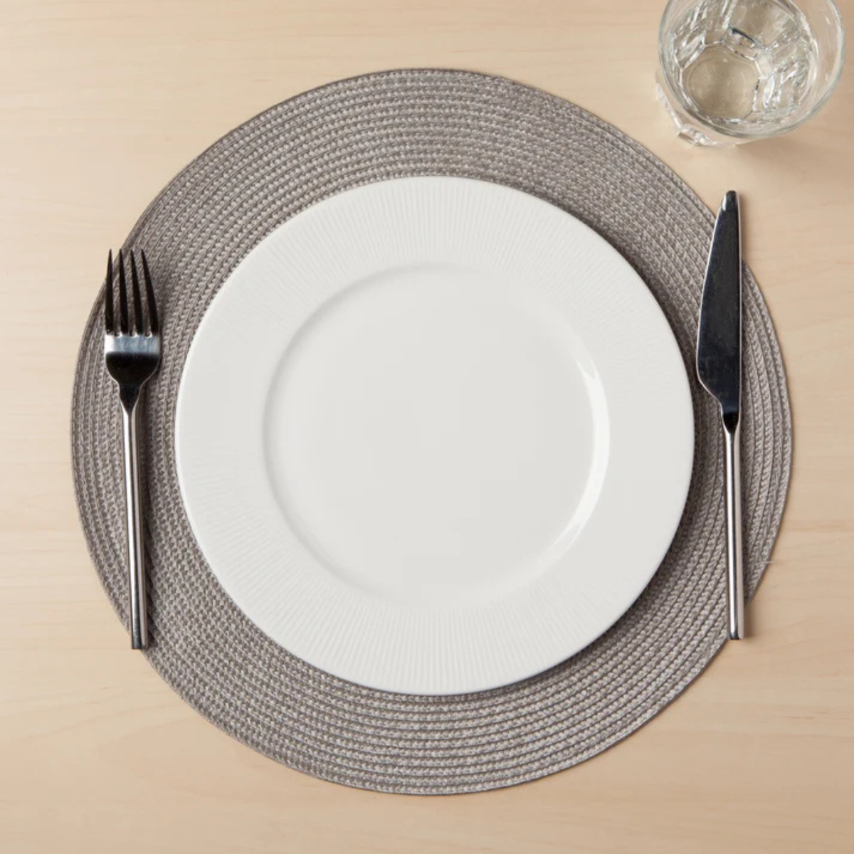 Napperon rond tissé Disko rocher 38 cm - Danica