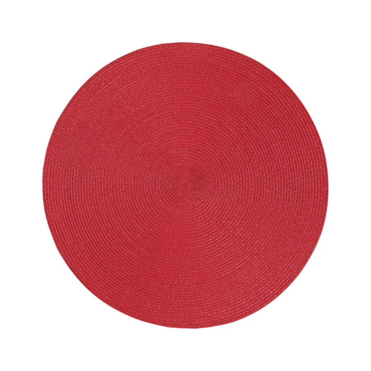Napperon rond tissé Disko rouge 38 cm - Danica