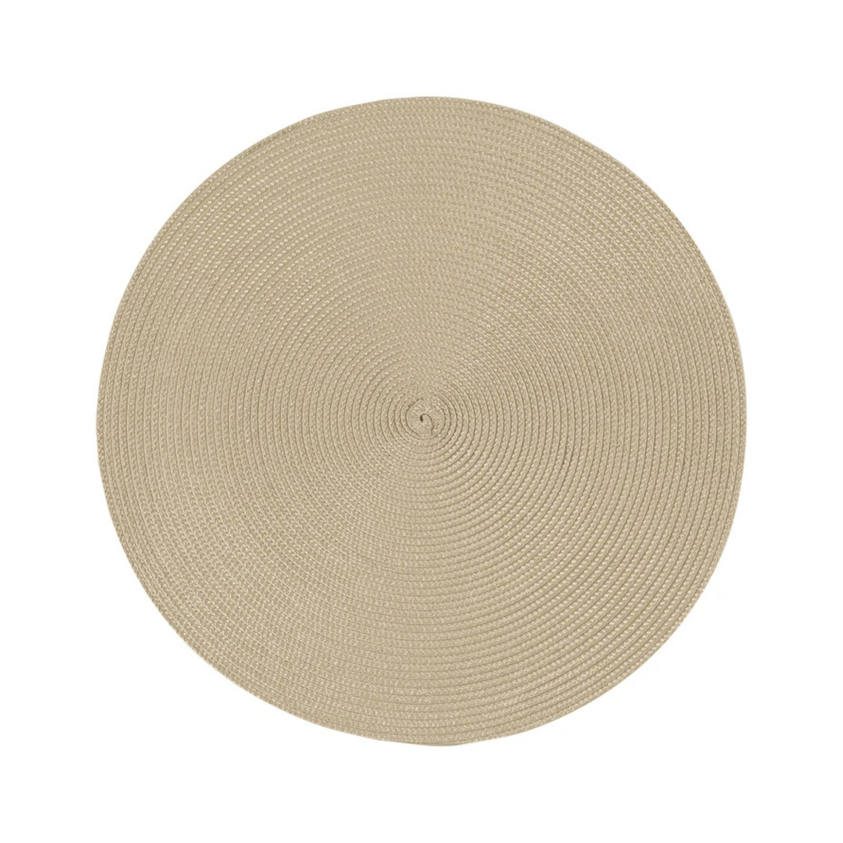 Napperon rond tissé Disko taupe 38 cm - Danica