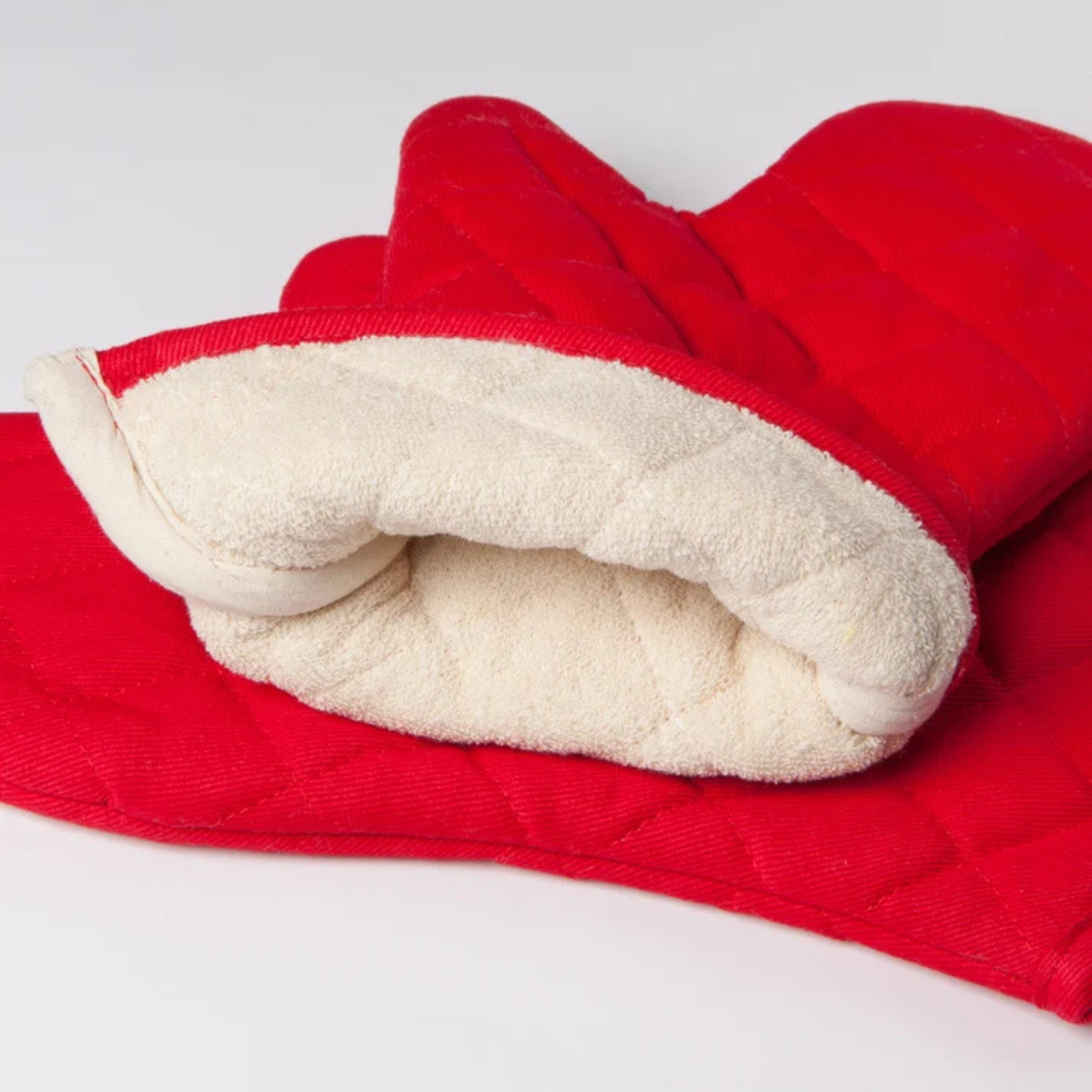 Mitaine de four en coton rouge 33 cm - Now Designs