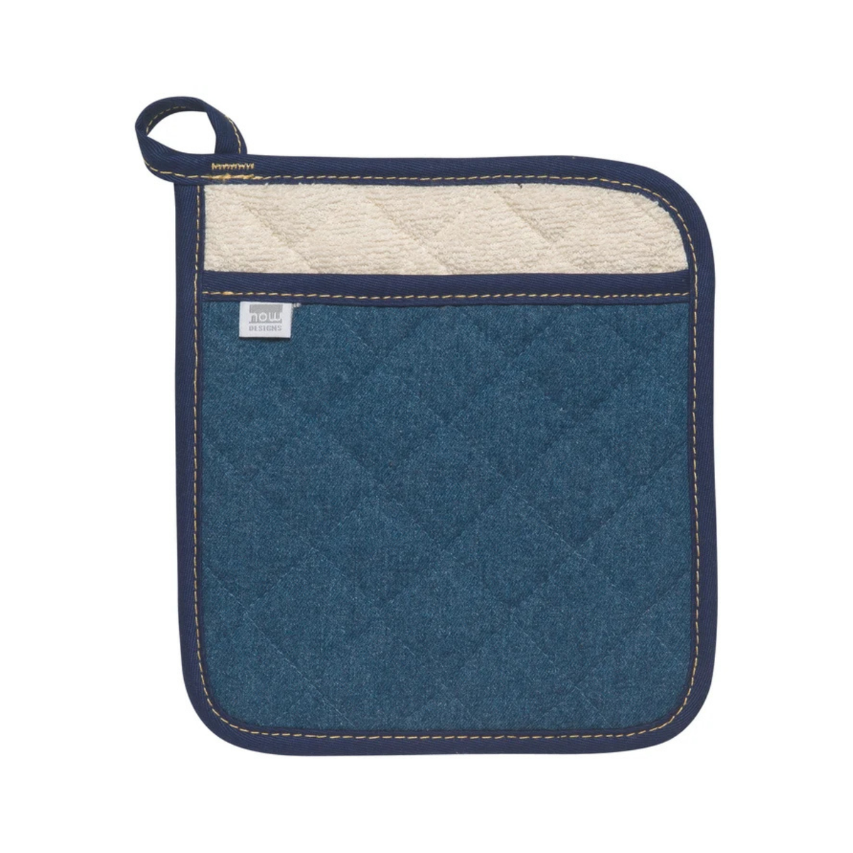 Poignée de four en coton denim 20 x 23 cm - Now Designs