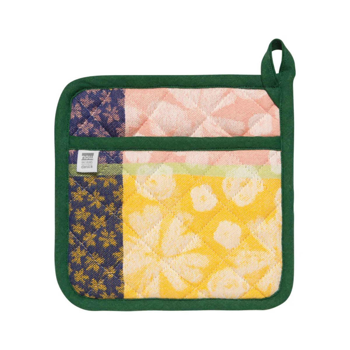 Poignée de four en jacquard floral 20 x 20 cm - Now Designs