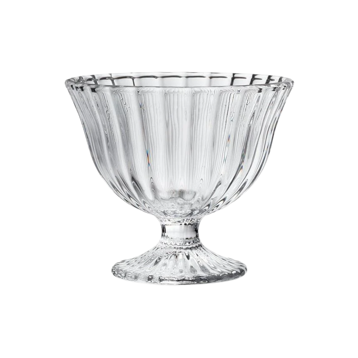 Coupe à dessert évasée en verre côtelé - Abbott