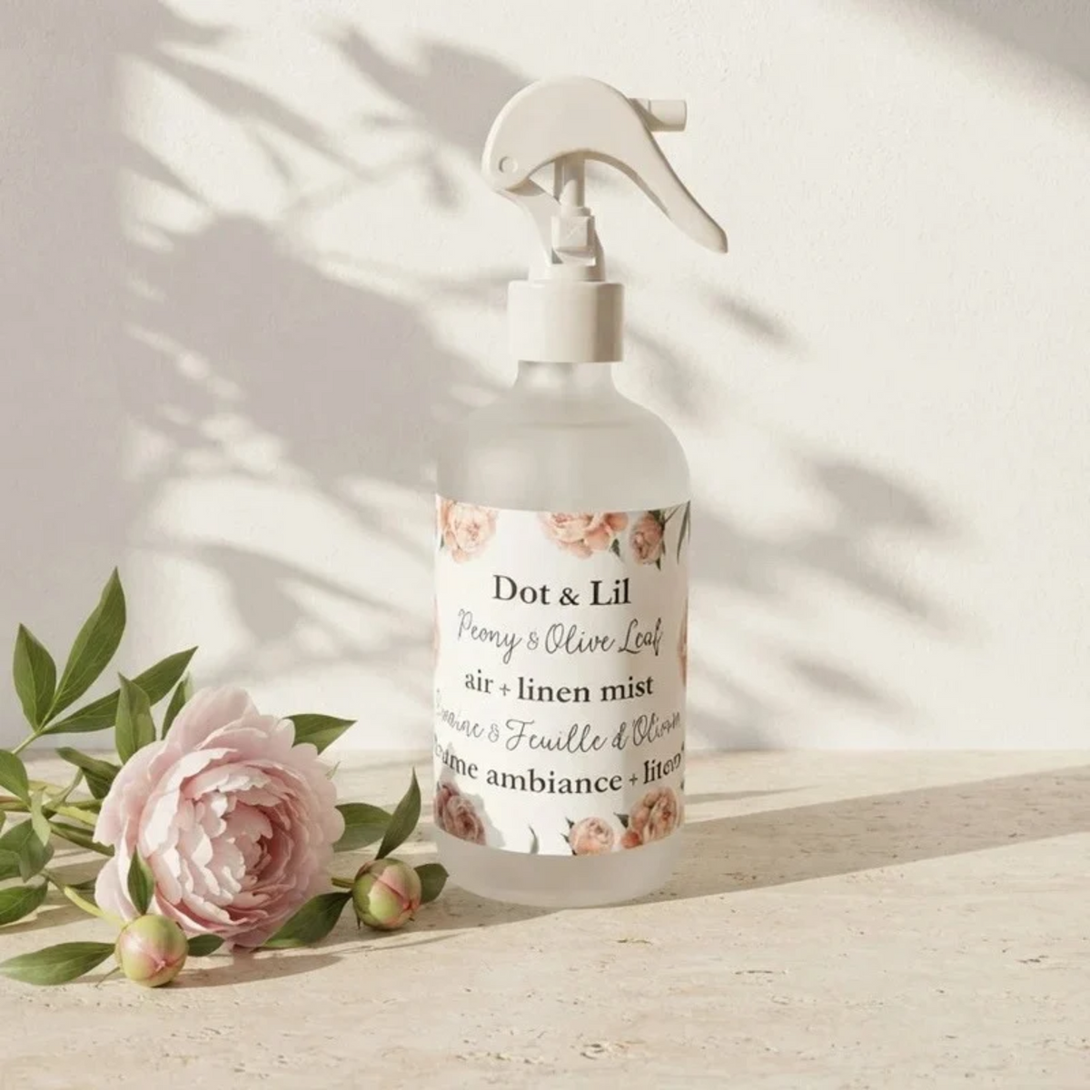 Peony & Olive Leaf Room & Linen Mist 237 ml - Dot & Lil