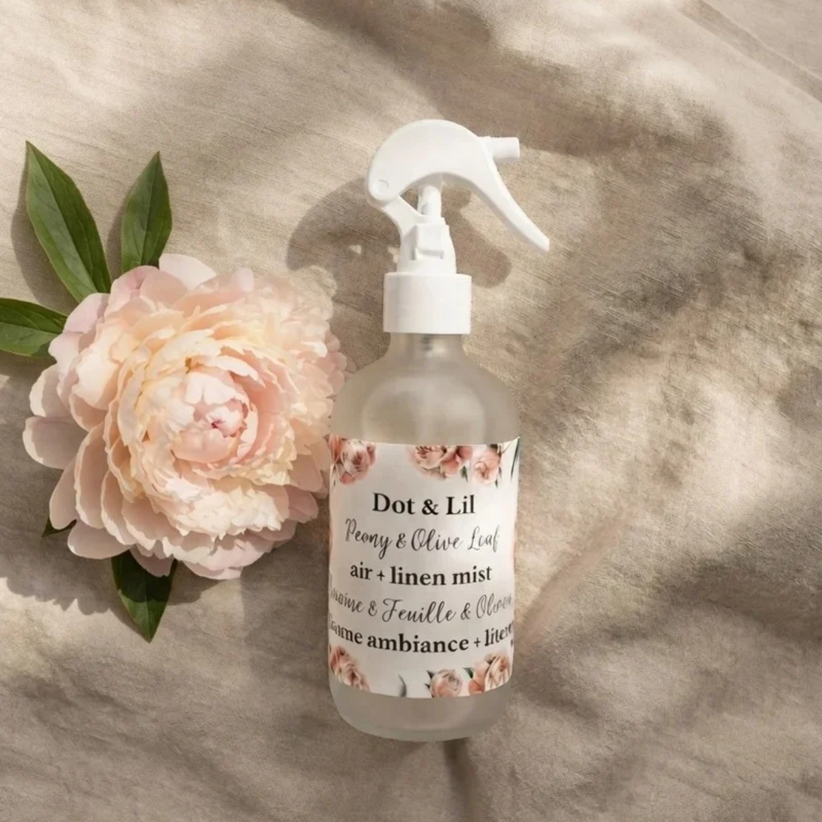 Peony & Olive Leaf Room & Linen Mist 237 ml - Dot & Lil