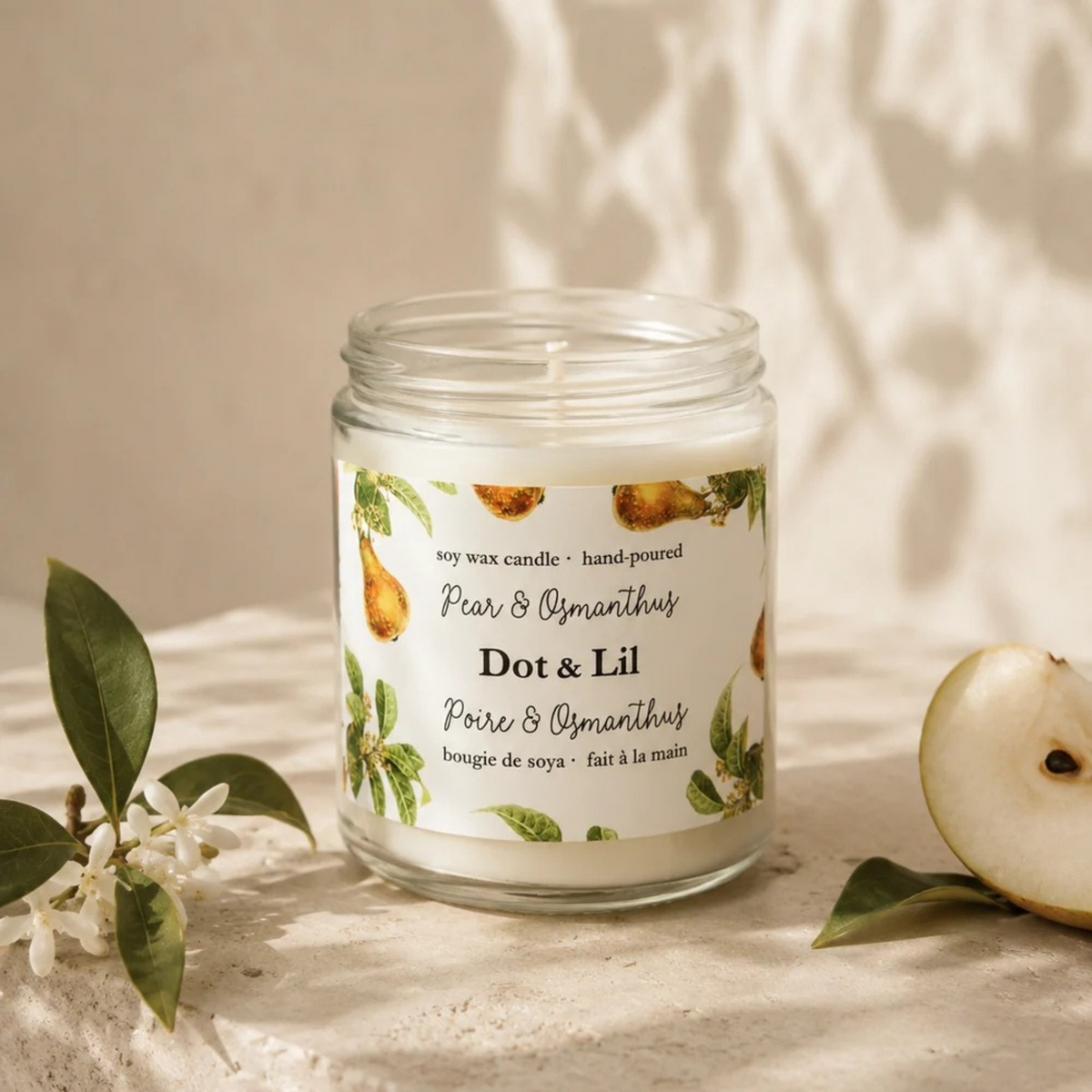 Pear and Osmanthus Soy Candle 204 g - Dot & Lil